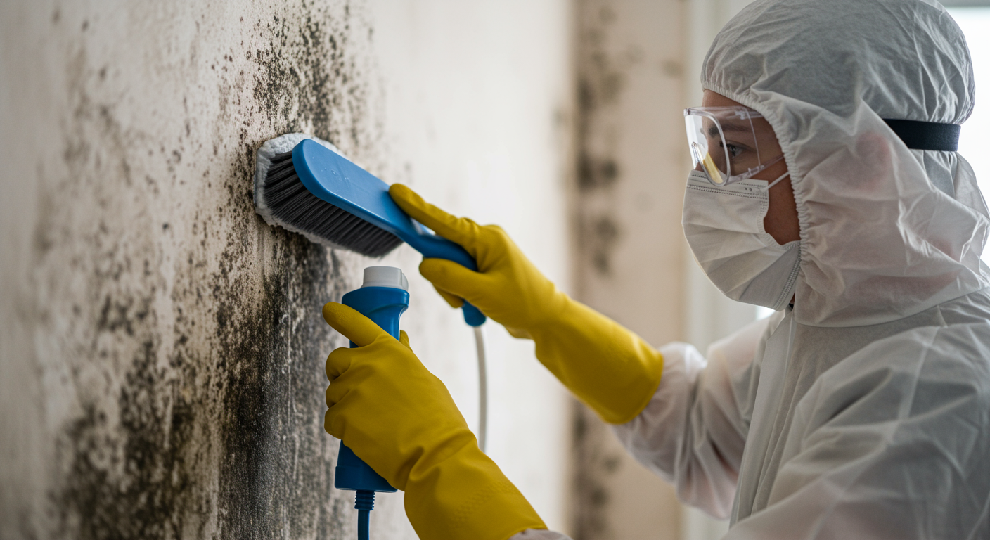 Cleaning Black Mold from Walls