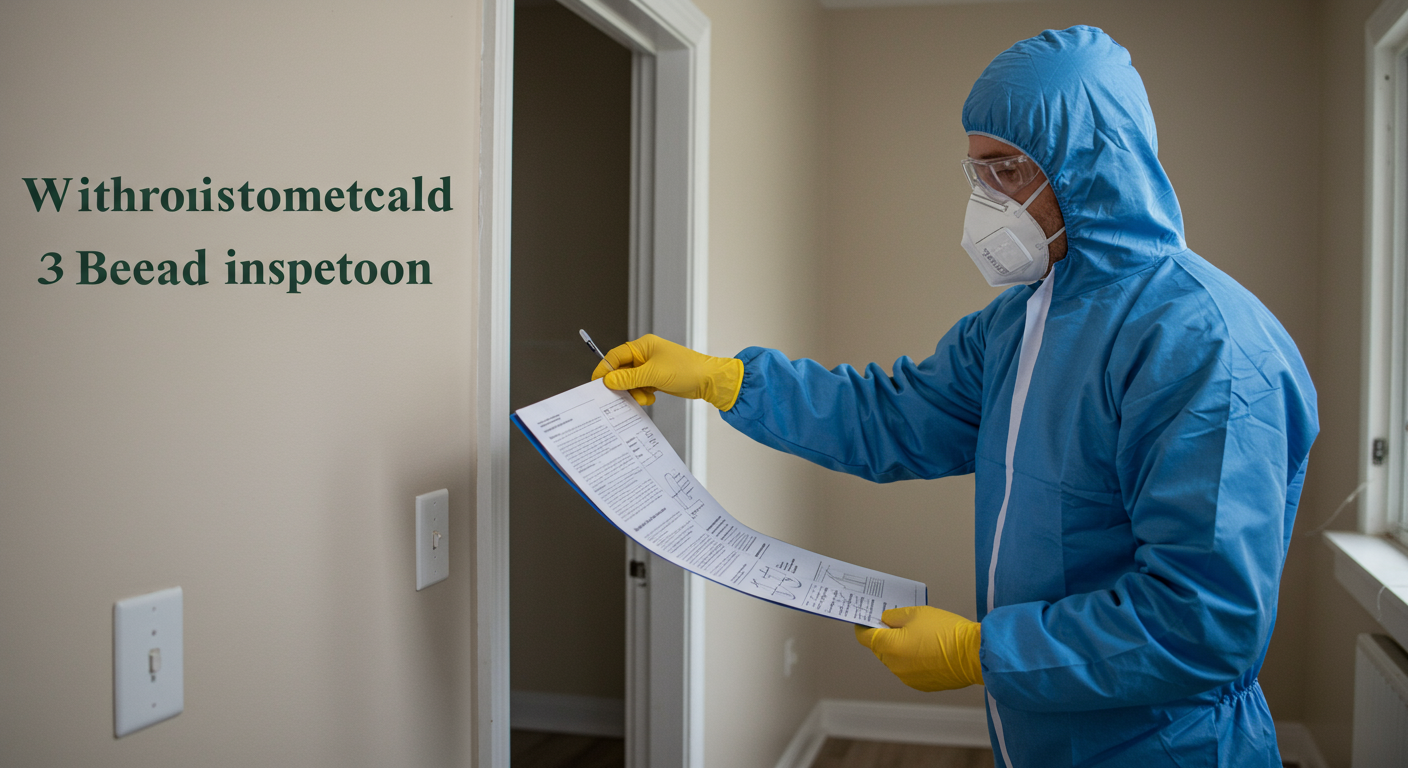 A professional conducting a final inspection in a home after mold remediation. The image shows a clean and mold-free environment, highlighting the importance of thorough checks.